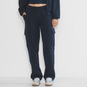 Aritzia cozy fleece mega cargo sweatpant Admiral Navy in XS